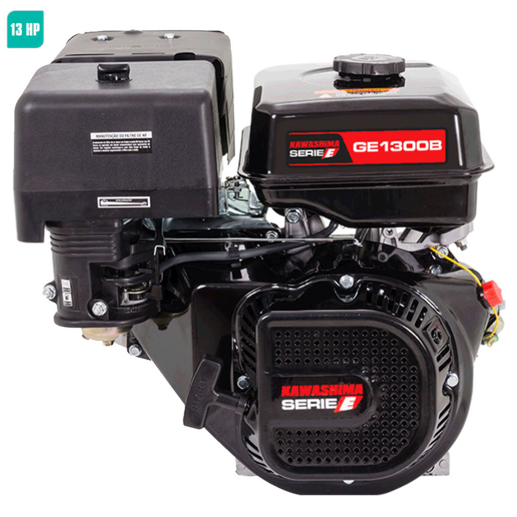 Motor Estacionário 13HP Gasolina 4T Partida Manual GE1300B Kawashima
