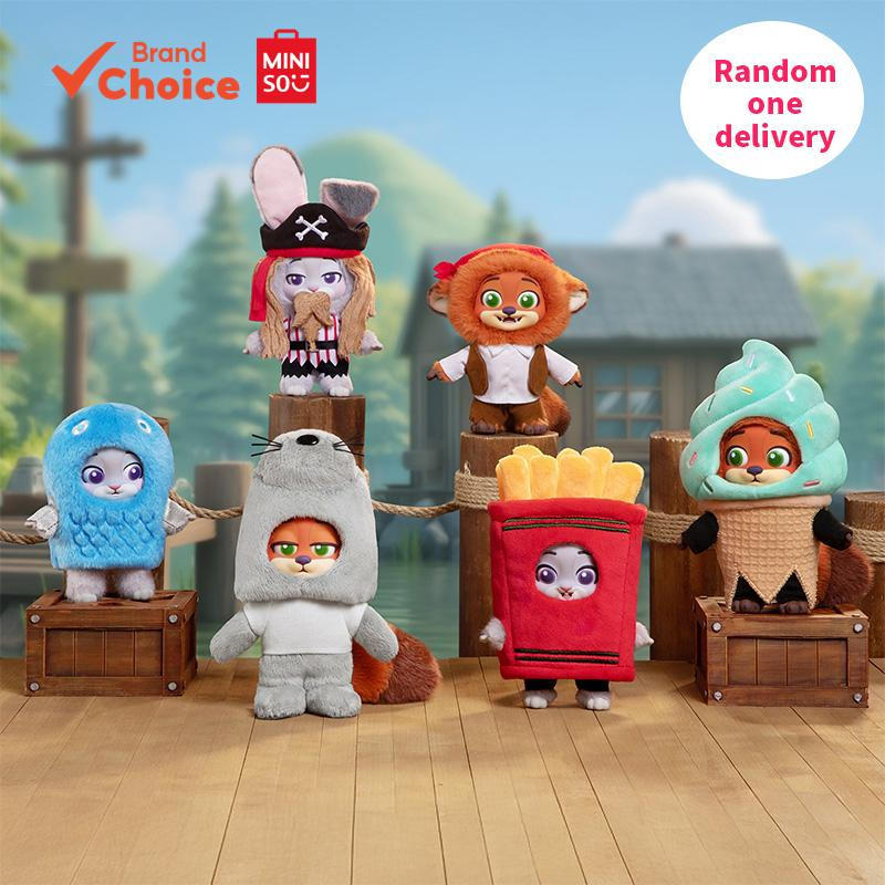 Miniso Disney Zootopia 2 Series Melhor Caixa Surpresa de Pelúcia Macia Disfarce e Mistério 13cm X 13cm X 18cm