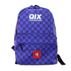 Mochila QIX Chorão Eterno Roxo Masculino Feminino Básica Resistente Escolar Universitária