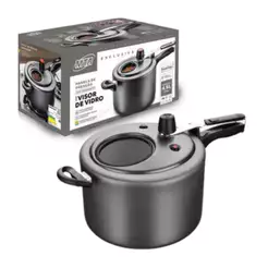 Panela de Pressão Antiaderente com Visor Grafite 4,5 Litros MTA - 6002