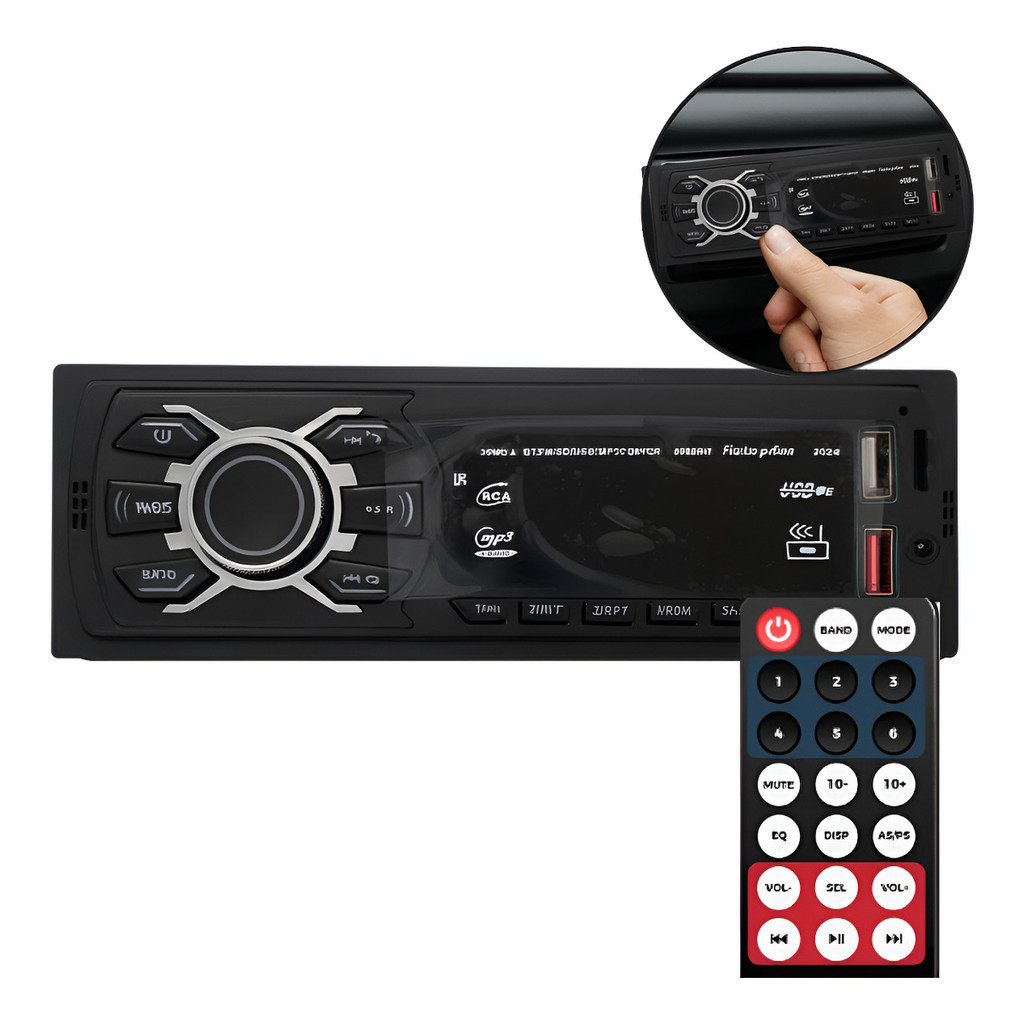 Rádio Som Automotivo Mp3 Bluetooth Usb Sd Aux 6660bn Carro