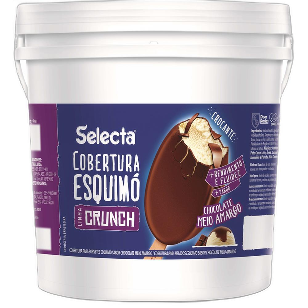 Cobertura Selecta Esquimo Crunch Meio Amargo 4kg Duas Rodas