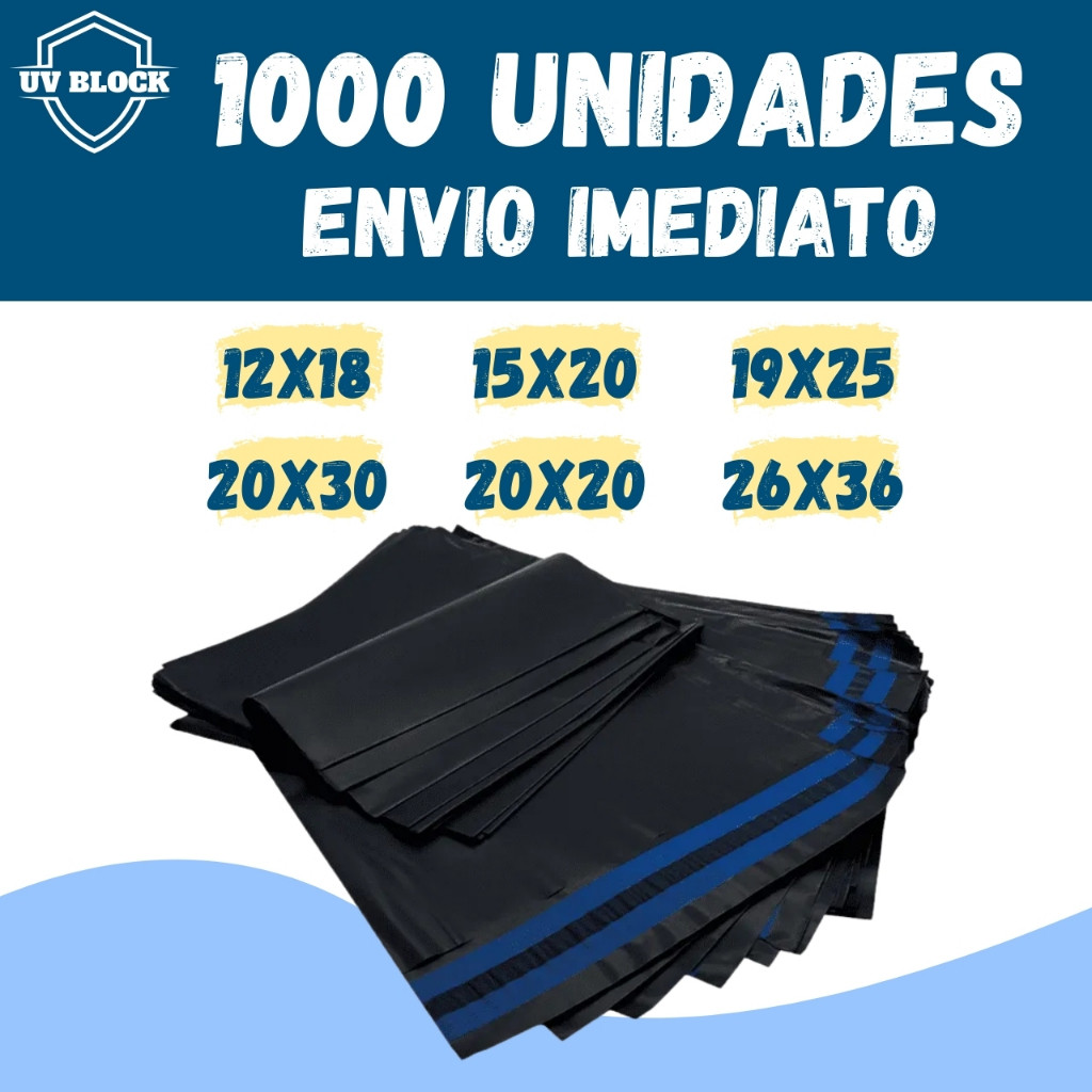Kit c/ 1000 Envelope Segurança Embalagem De Envio Correios12x18 15x20 19x25 20x20 20x30
