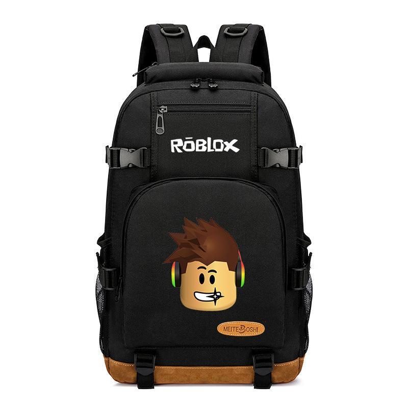 Roblox Mochila Escolar Infantil 46cm Meninos Estudante Adolescentes masculino à prova d'água Mochila para laptop em Oferta na Shopee