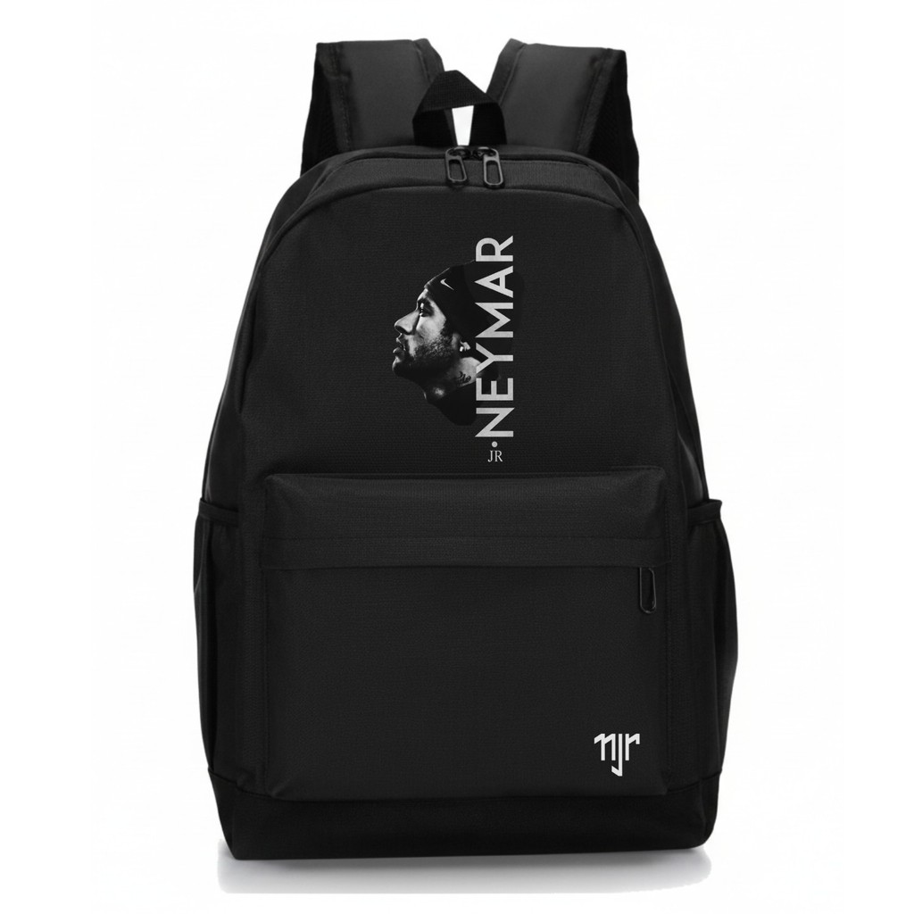 Mochila Escolar Reforçada estilo Jogador em nylon preto em Oferta na Shopee