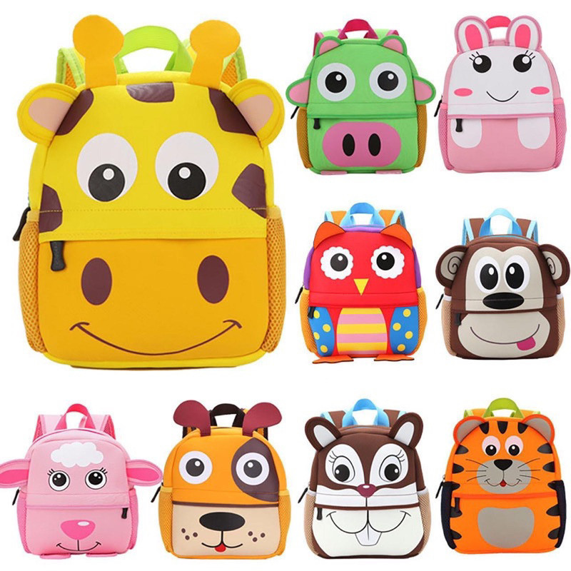 Mochila Escolar Infantil Menino Menina - Animais  ming