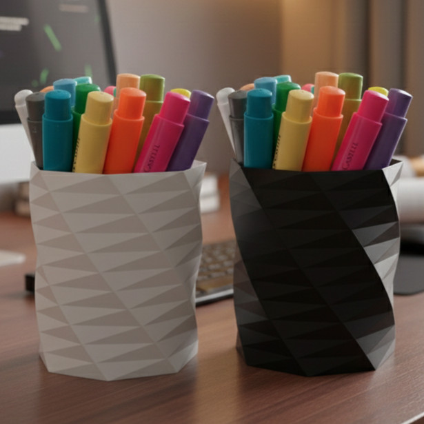 Organizador De Mesa Porta Canetas Lápis Pinceis Porta Treco Organizador Moderno e Versátil