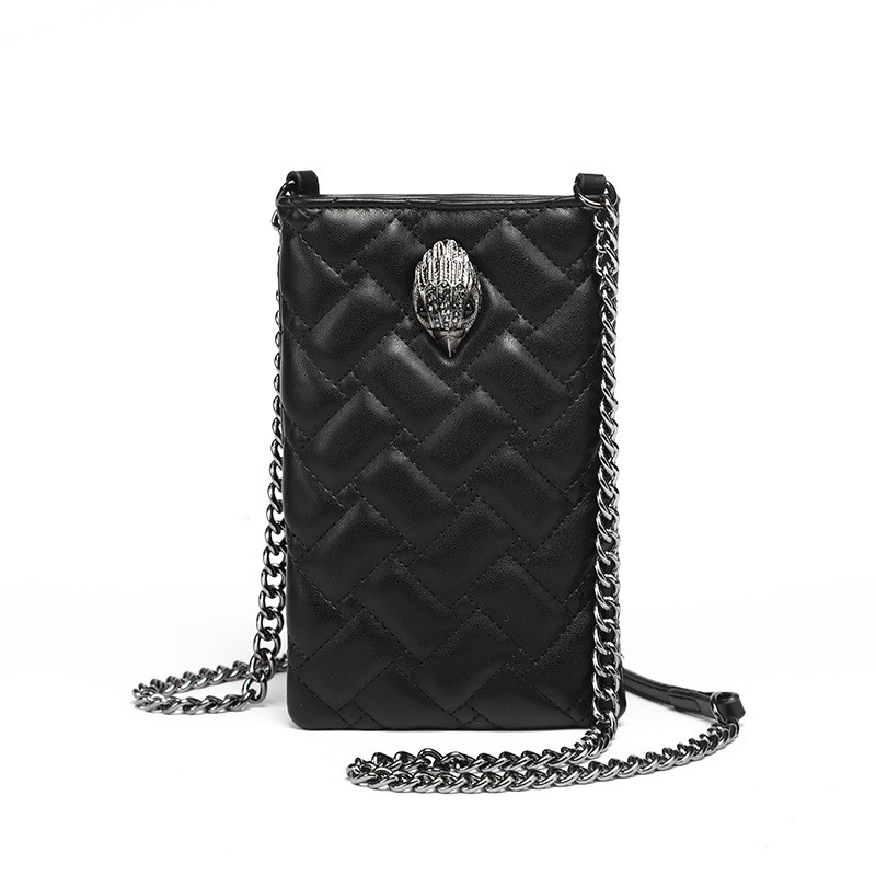 0314 Bolsa Feminina Bolsa de Ombro com Corrente de Diamante Bolsa Mensageiro Cabeça de Águia Bolsa Pequena Bolsa para Ce