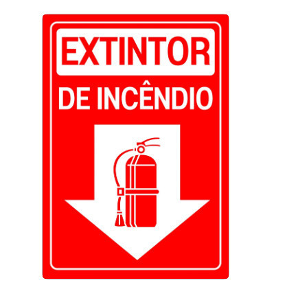 Adesivo extintor de incêndio 20 cm alta qualidade ALTA QUALIDADE