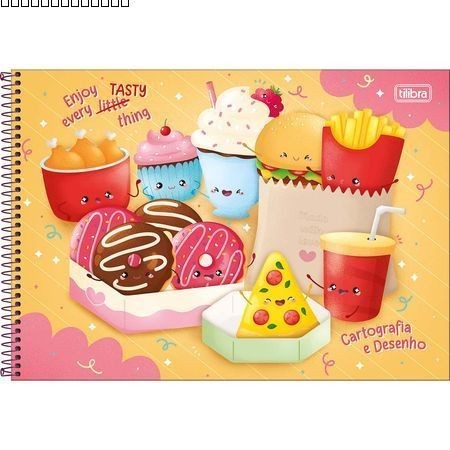 Caderno de Cartografia e Desenho Espiral Capa Dura Taste 80 Folhas Capa Sortida Tilibra
