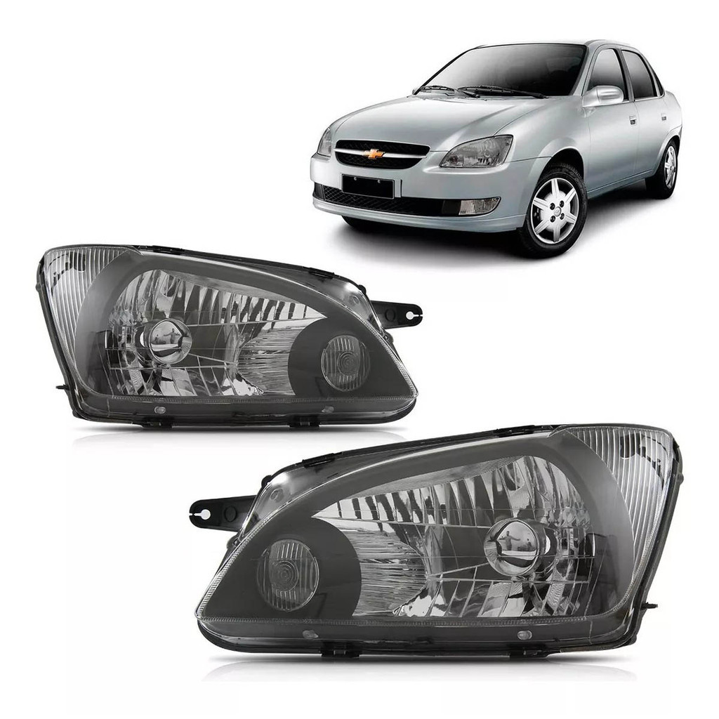 Par Farol Corsa Classic 2011 2012 2013 2014 2015 2016 Máscara Negra