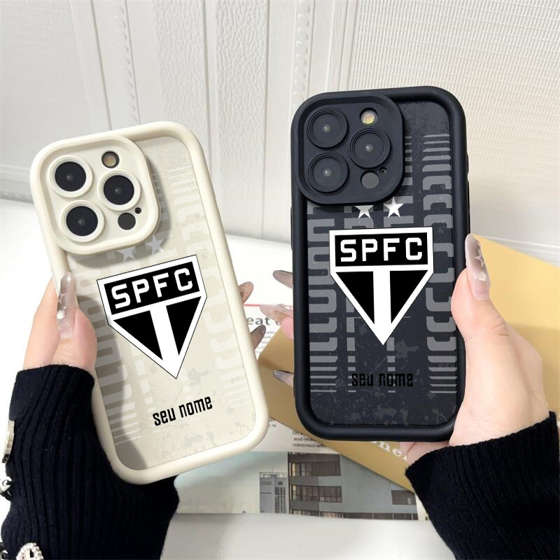 Capinha de celular personalizada futebol são paulo para iPhone 11 12 13 16 17 15 14 pro max 16 15 14 Plus 17 Air capa em Oferta na Shopee