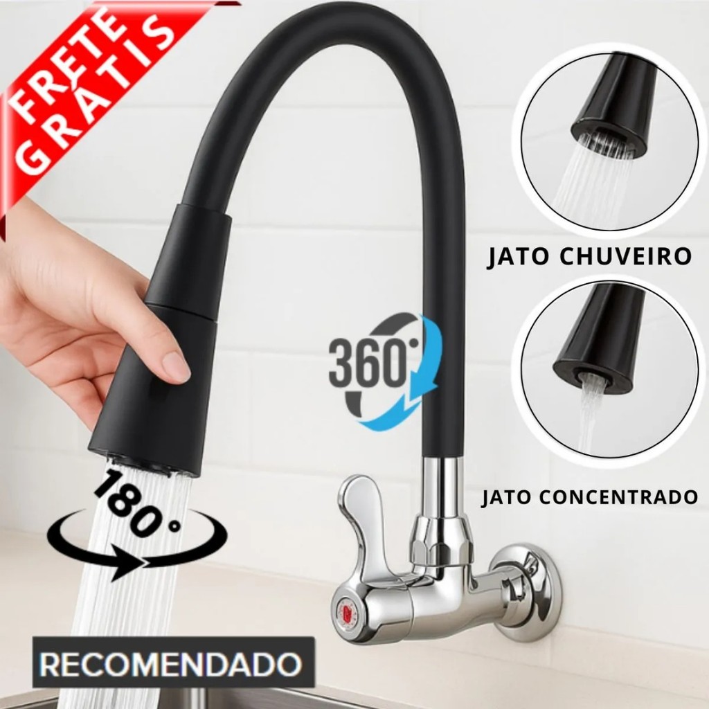 Torneira Gourmet Flexível Cozinha Pretomesa Parede Cobre Banhado a Preto Duplo Jato Cone 1/4 de Volta (Cobre) em Oferta na Shopee