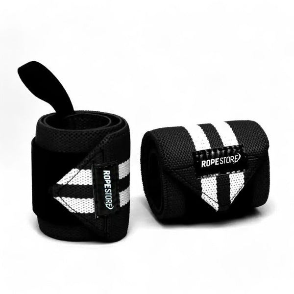 Munhequeira de Pulso Wrist Wraps Preto e Branco