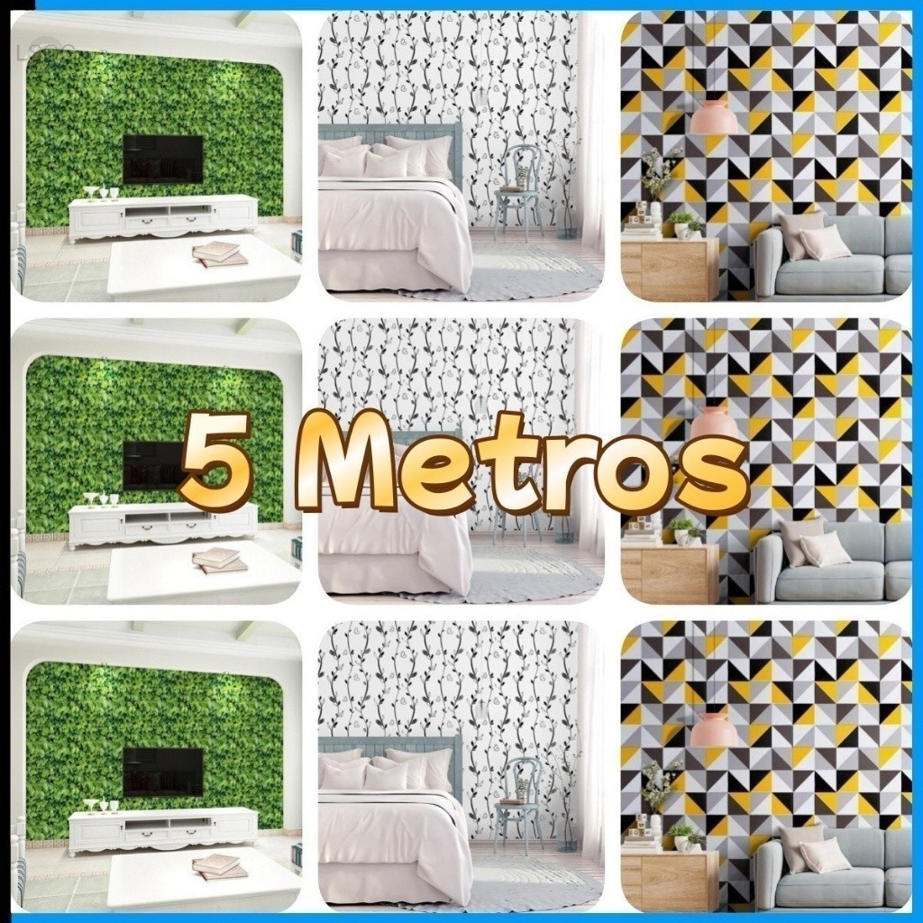 Papel de Parede Madeira 3D 5m x 45cm Autoadesivo Fácil Aplicação Removível Decoração Móveis e Paredes em Oferta na Shopee