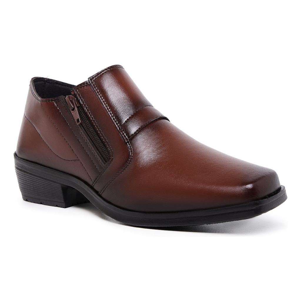 Botinha Social Masculina Confortável Preta E Café em Oferta na Shopee