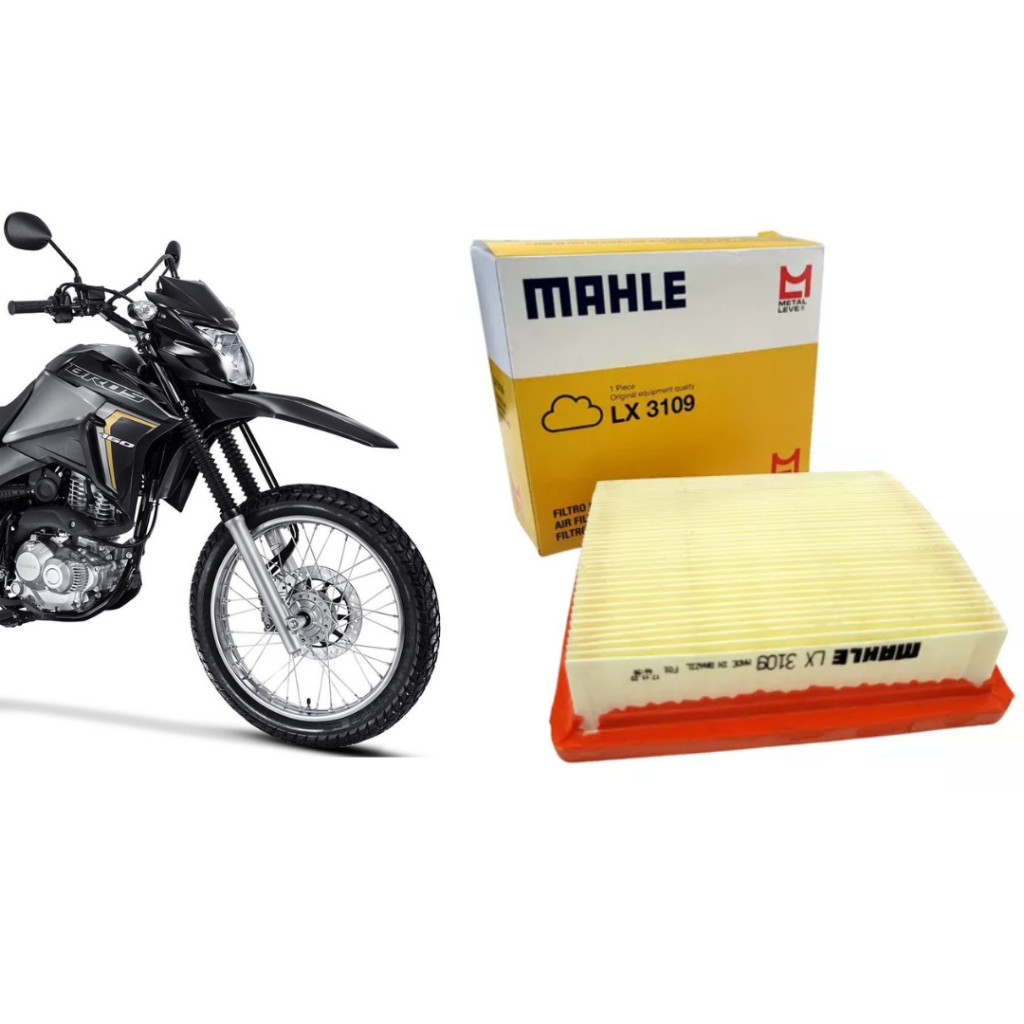 Filtro De Ar Honda Bros 160 2016 até 2024 Original Mahle Metal Leve
