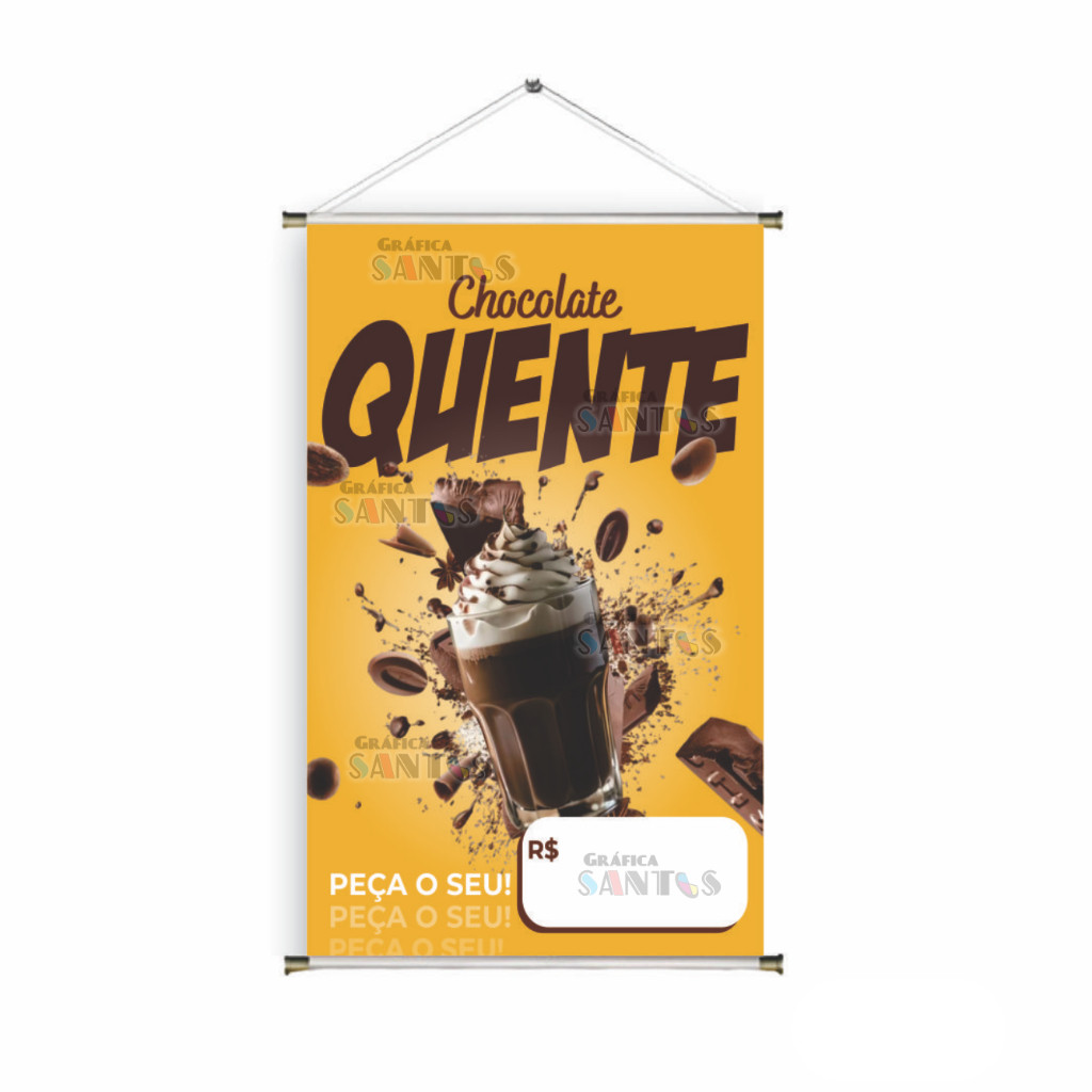 Banner pronto, tema: (CHOCOLATE QUENTE) BA 547 (obs. NÃO HÁ POSSIBILIDADE DE MUDANÇA NA ARTE)
