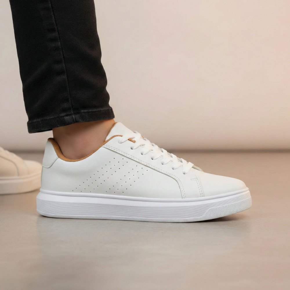 Tênis Masculino Boston Branco Sapatênis Social Confortável Leve Macio Moderno em Oferta na Shopee