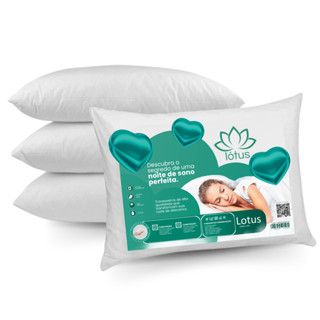 Kit 4 Travesseiros Antialérgicos TNT Fibra Siliconada Alto Firme Tamanho 65x45cm Extra Macio em Oferta na Shopee