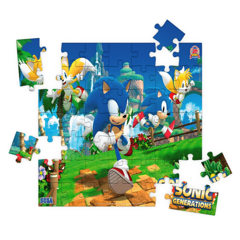 Quebra-Cabeça MDF Sonic 49 Peças Vários Modelos Mega Oferta!