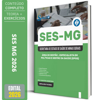 Apostila SES MG 2026 - Especialista em Políticas e Gestão da Saúde (EPGS) - Área de Gestão em Oferta na Shopee