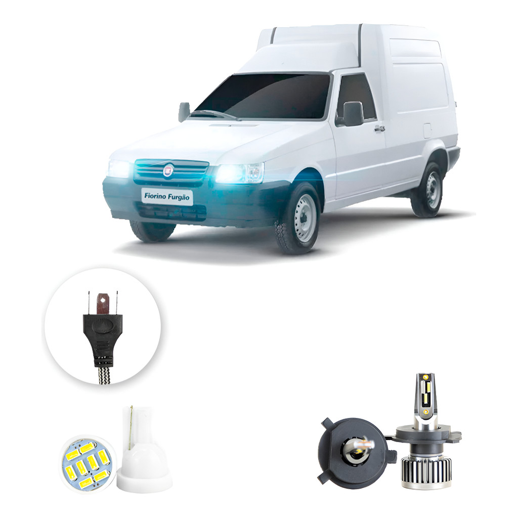 Kit Ultra Led Nano Fiat Fiorino 1990 A 2003 H4 30000lm