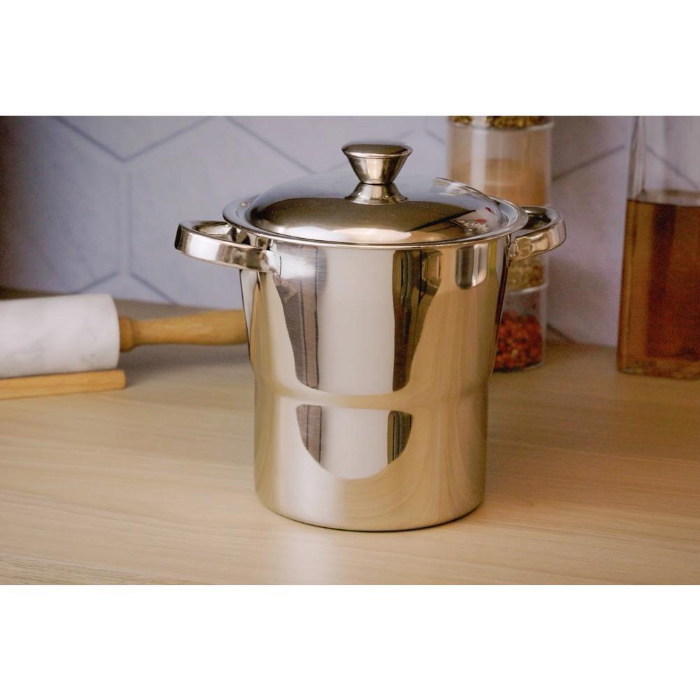 Cuscuzeira Indução Lyor de Aço Inox 16cm x 20cm em Oferta na Shopee