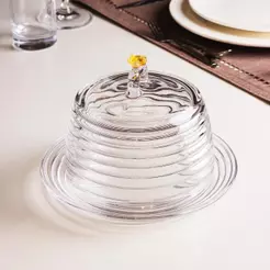 Queijeira Lyor Little Bee 19cm x 13,5cm Cristal