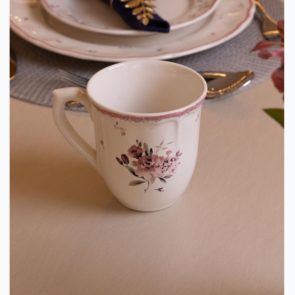 Caneca Wolff Florescer 330ml Rosa Cerâmica em Oferta na Shopee