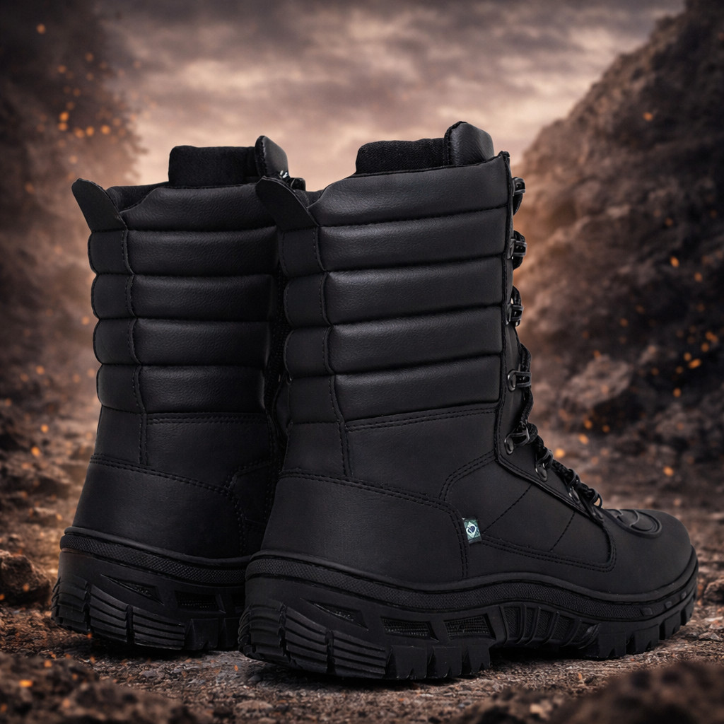 Coturno Masculino Tático Militar Ideal Para Segurança Vigilante Trabalho