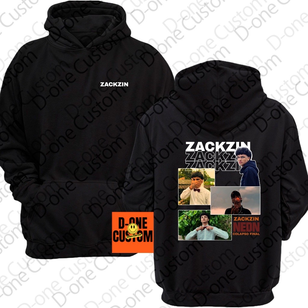 Blusa Moletom Zackzin Cantor Rap Trap HipHop Montagem Homenagem Album Novo Nedn Colapso Final