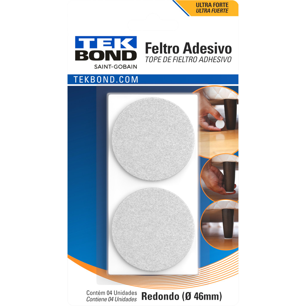 Feltro Adesivo Redondo 46mm TekBond
