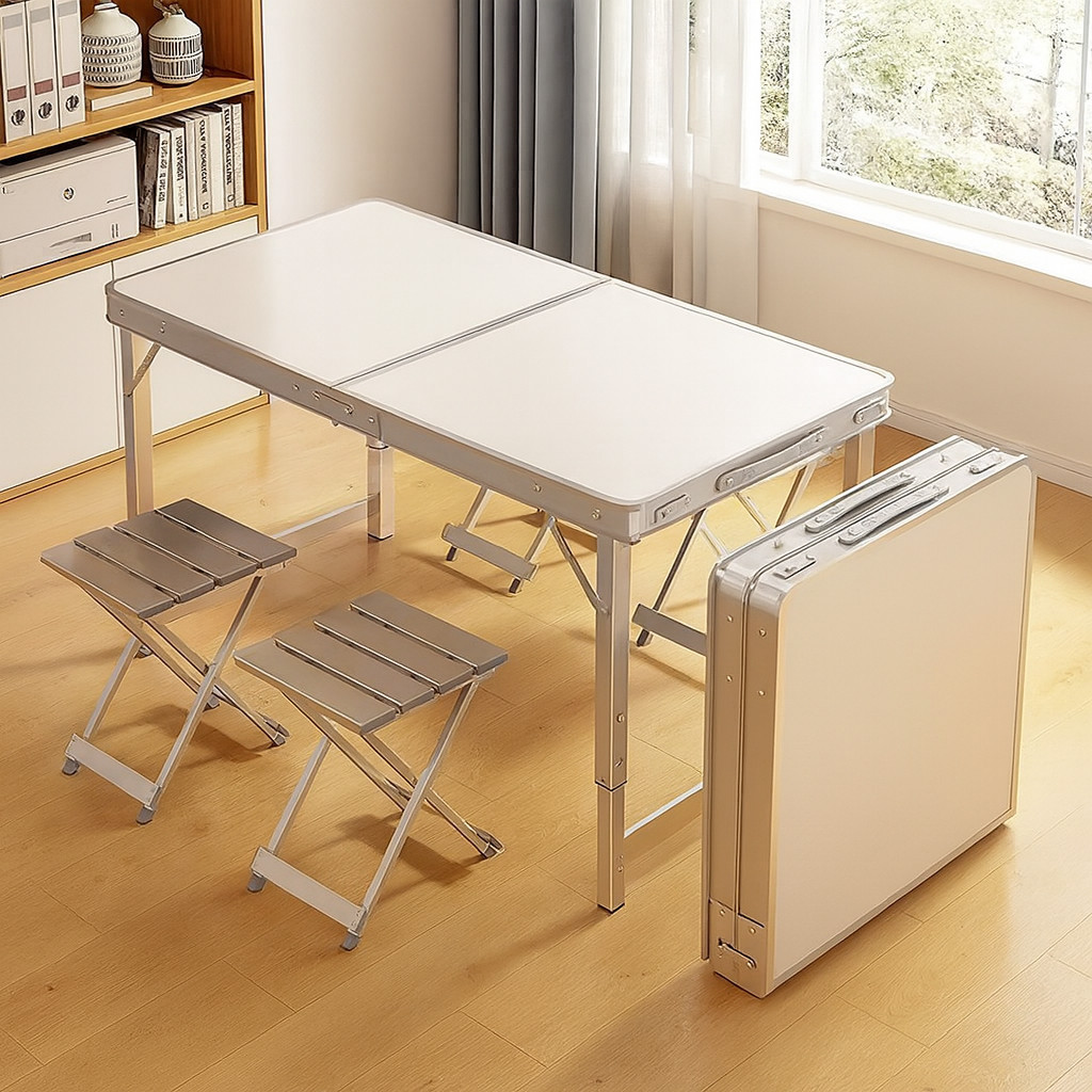 Conjunto Mesa e 4 Cadeiras Dobráveis Portátil Reforçada Oásis OIF-7640 em Oferta na Shopee