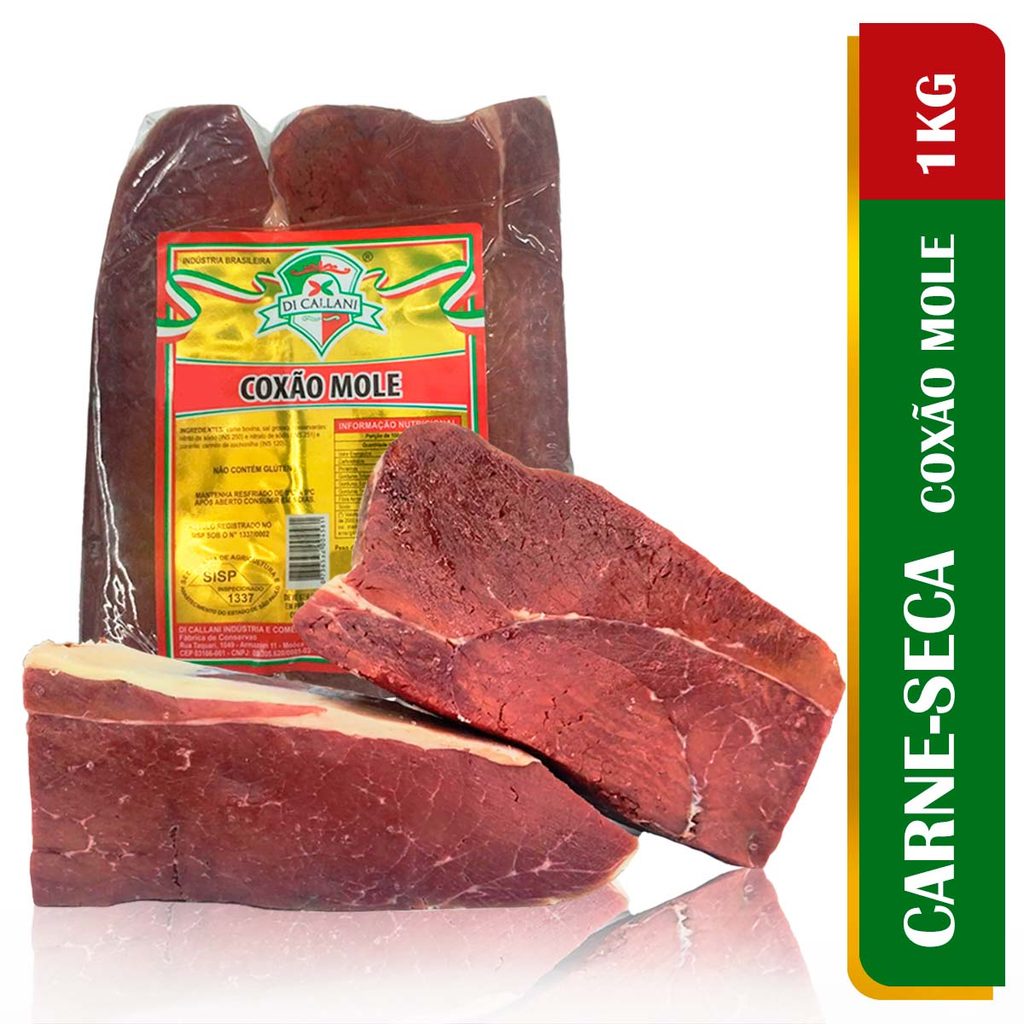 Carne-Seca Coxão mole 1kg - Di Callani - Sabor Intenso em Oferta na Shopee