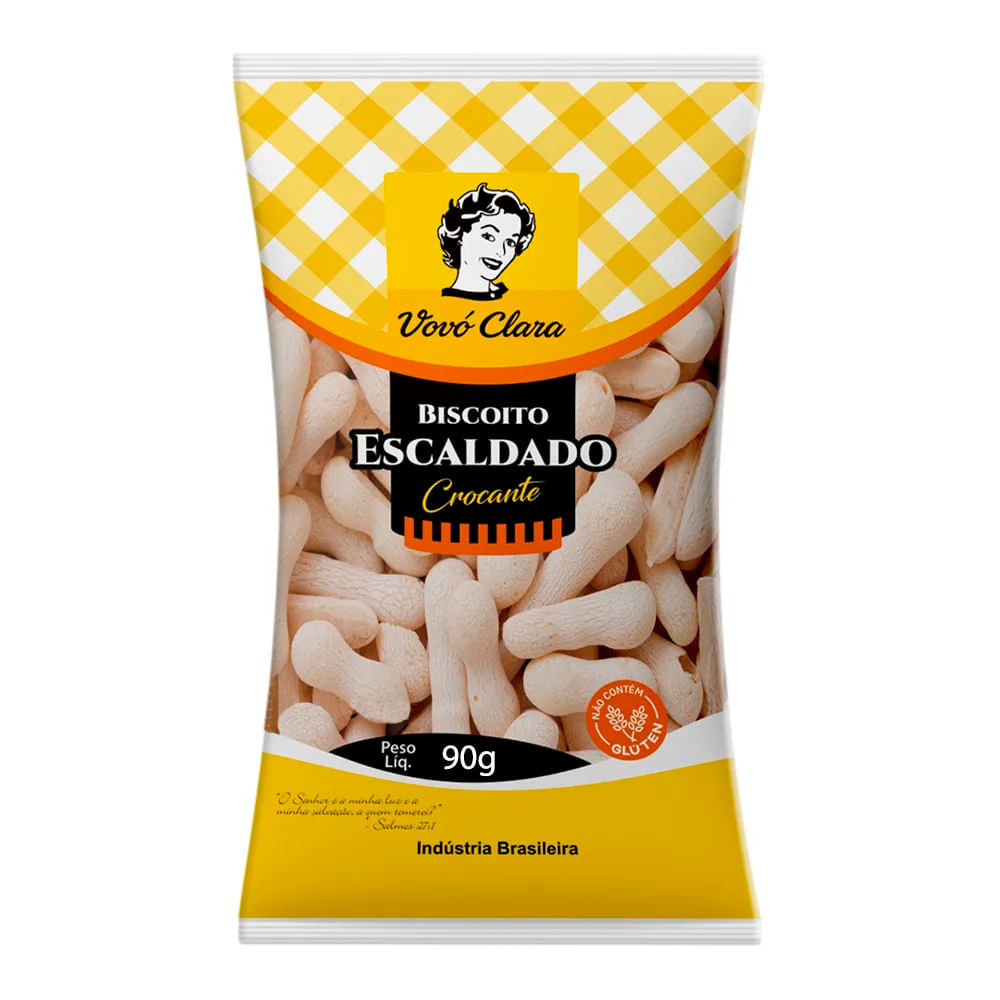 Biscoito Vovó Clara Escaldado Crocante 90g em Oferta na Shopee