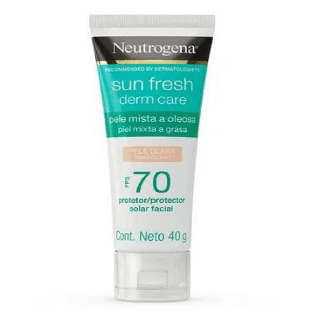 Protetor Solar Facial Com Cor Neutrogena Derm Care Pele Clara FPS70 40g
