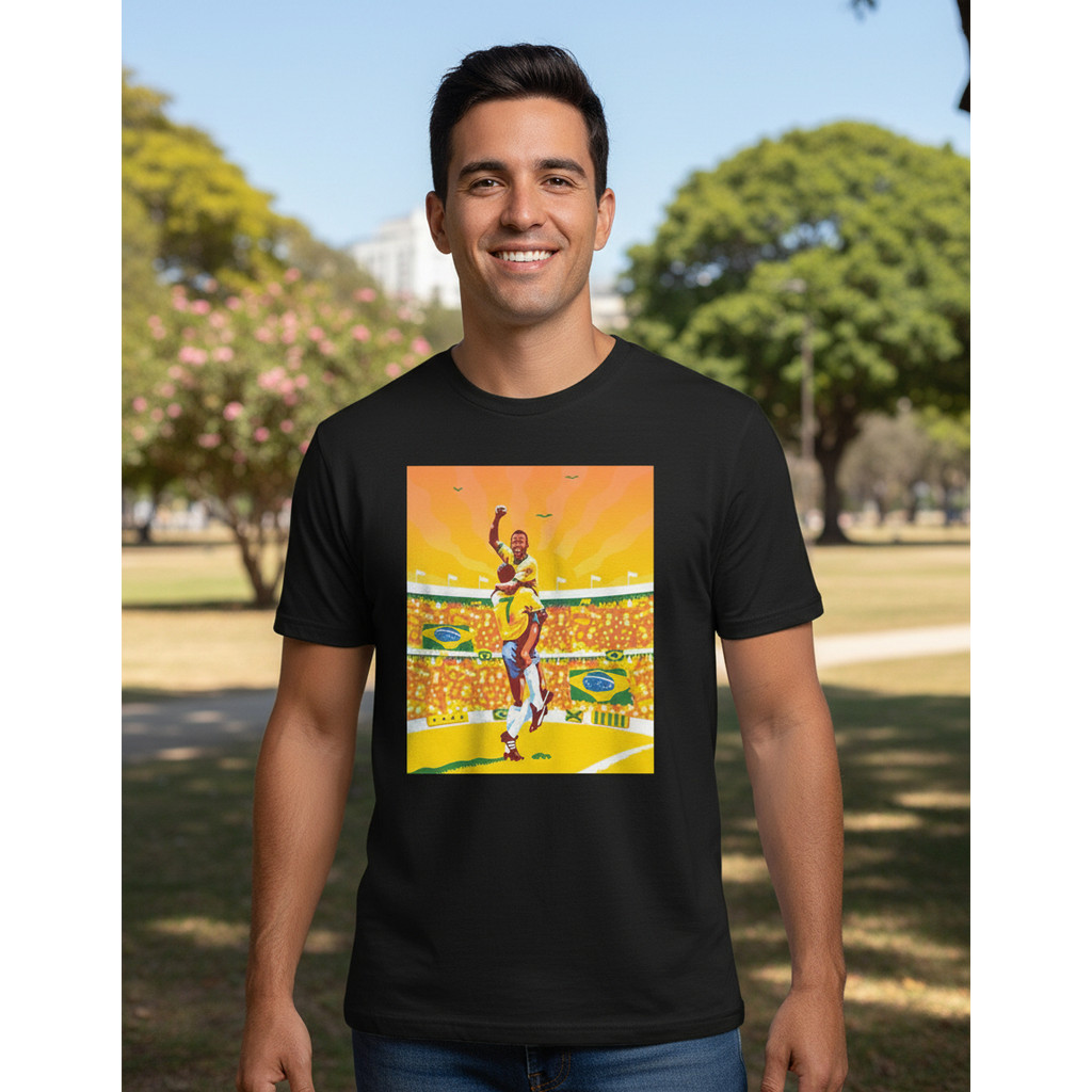 Camiseta Unissex Brasil País Do Futebol 100% Algodão