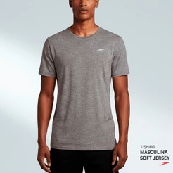 Camiseta Masculina Soft Jersey Speedo Tecido Leve Fresco Fastdry - MESCLA GRAFITE