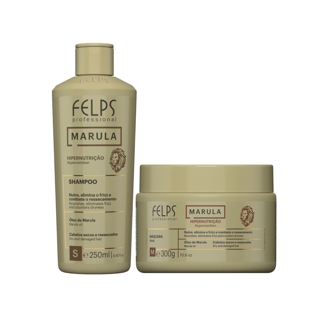 Felps Kit Marula Hipernutrição Shampoo 250ml  e Máscara 300g