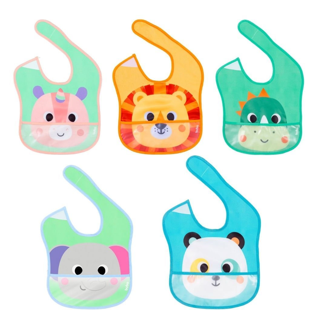 Babador com Bolso Impermeável Bubazoo - Buba