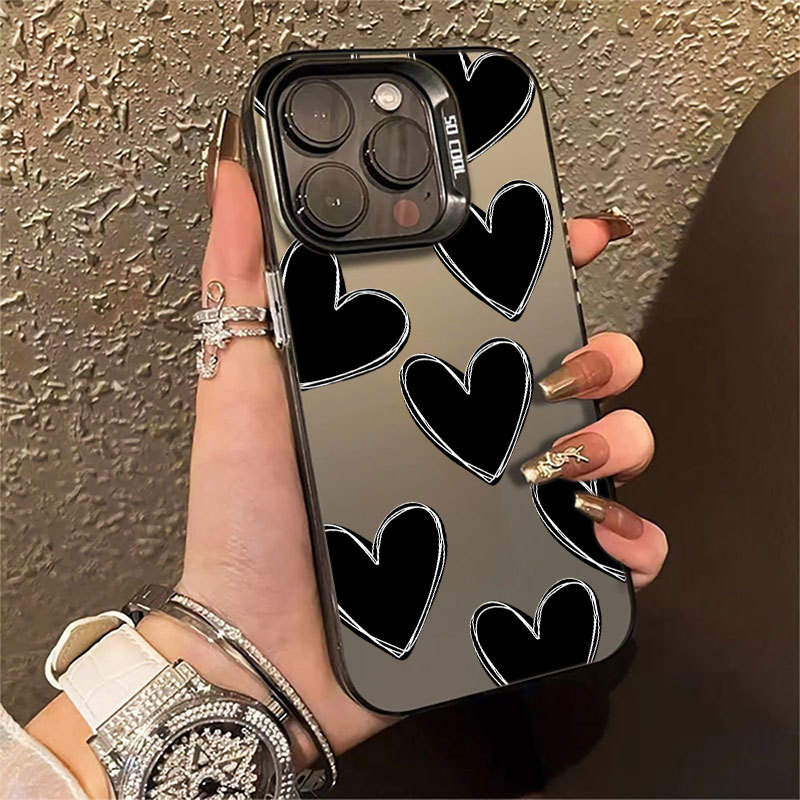 Capinha De Coração Preto Para Motorola Moto G04 G04s E14 G22 G14 G24 G54 G84 Com Ponto Capa Silicone Caso De Telefone em Oferta na Shopee