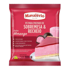 Pó Para Preparo de Sobremesa Sabor Morango 100g Mavalério