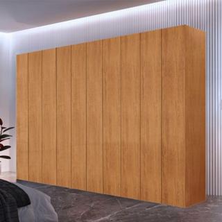 Roupeiro Casal Everest Em Mdf 10 Portas E 10 Cabideiros Naturalle Sem Gavetas em Oferta na Shopee