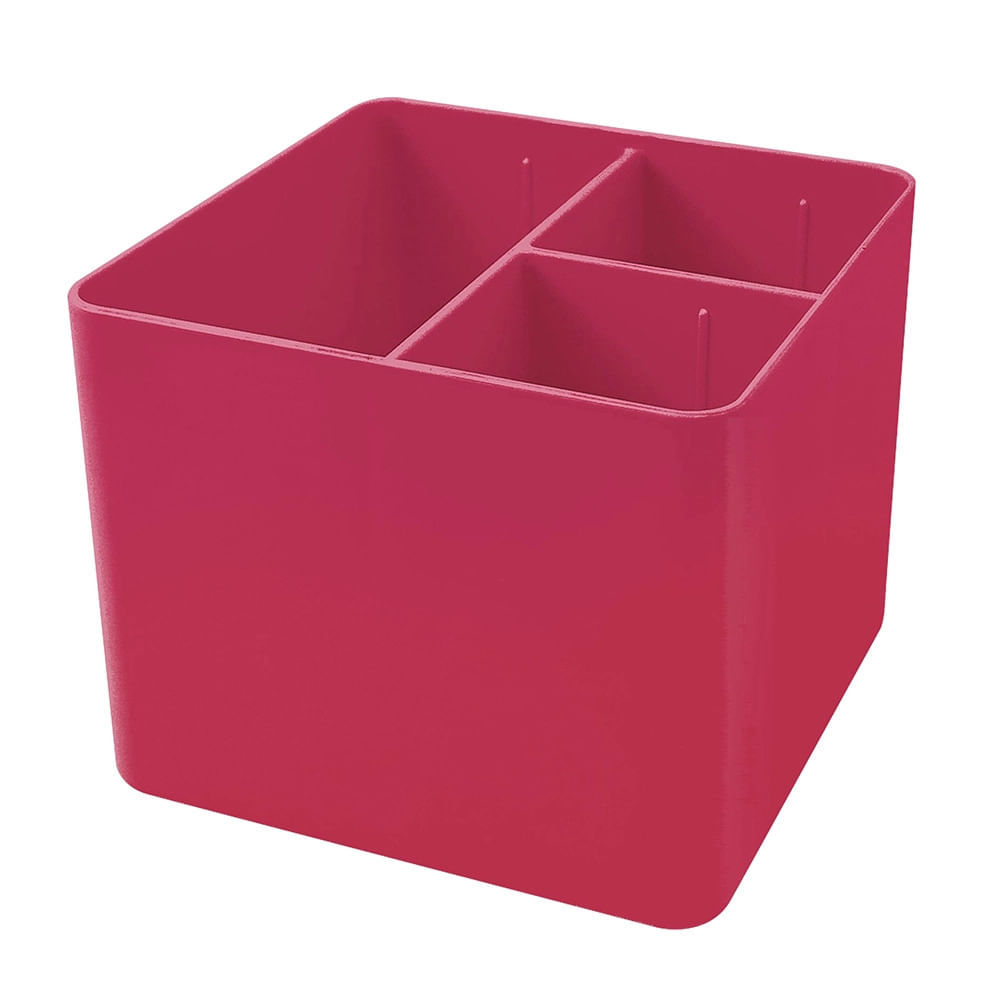 Porta-Objetos Full Collor Dello Pink com 3 Divisórias em Oferta na Shopee