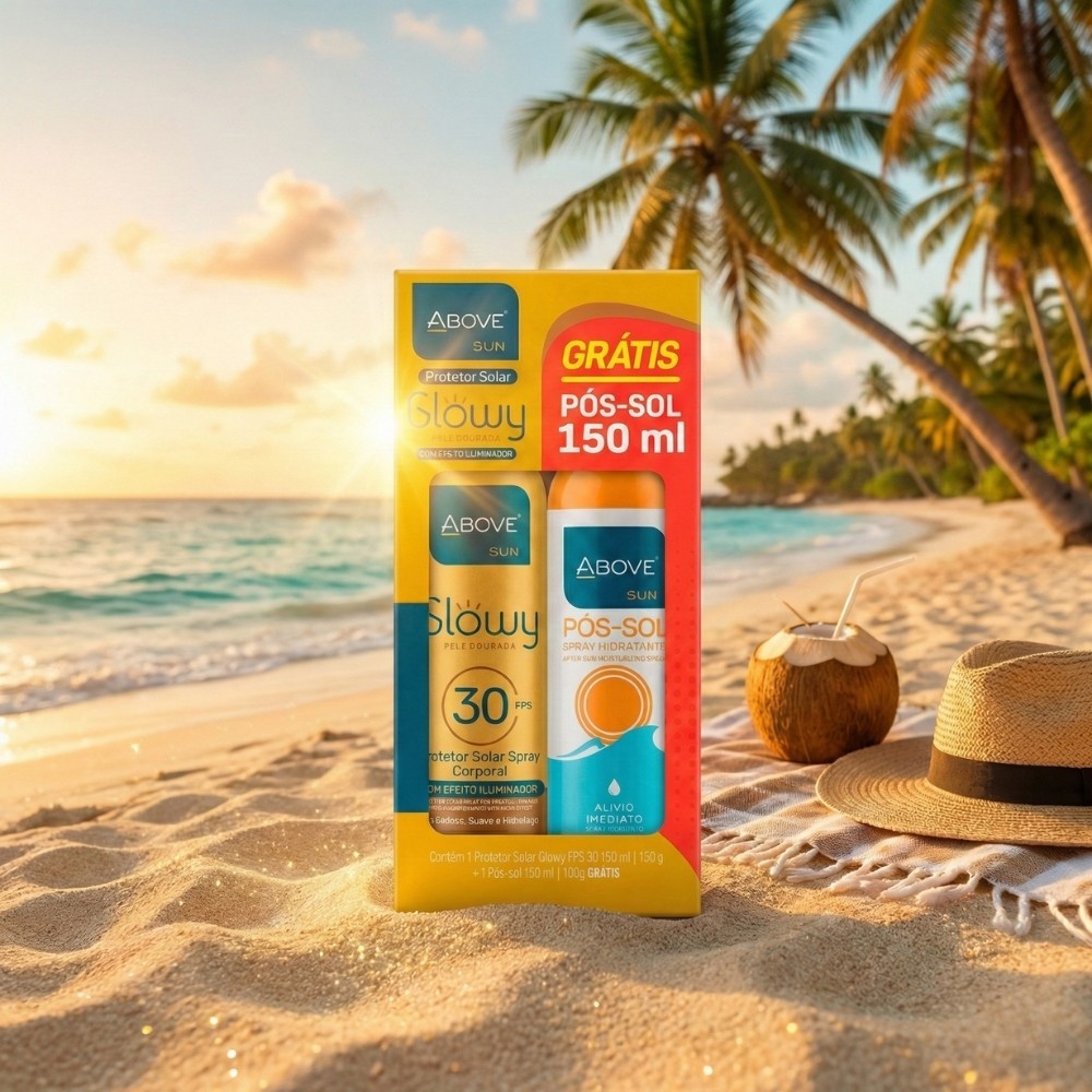 Kit Protetor Solar Above Glowy FPS 30 150ml + Pós-Sol Grátis
