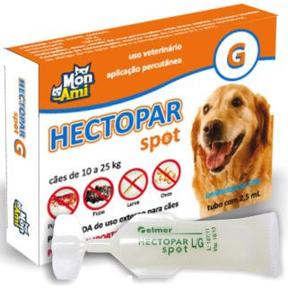 Hectopar Spot Antipulgas Cães G 10Kg a 25Kg - Mon Ami em Oferta na Shopee