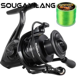 Sougayilang Carretel De Pesca Giratório 1000-4000 Tamanho 5.2 : 1 Relação De Engrenagem Para De Água Doce Em Salgada