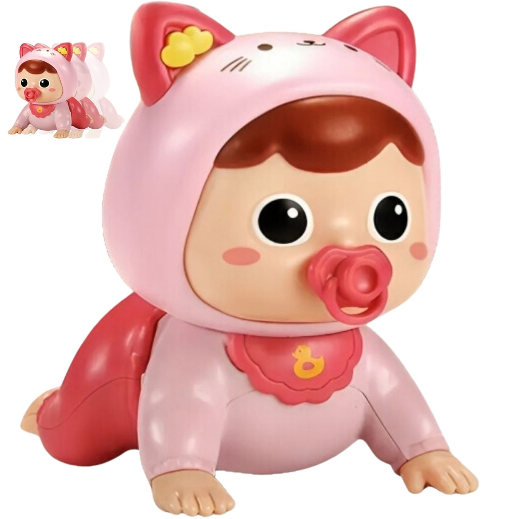 Boneca Baby Bebê Engatinha Fala E Toca Música Castela