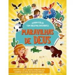 Minha Bíblia com Adesivos Brilhantes | Maravilhas de Deus